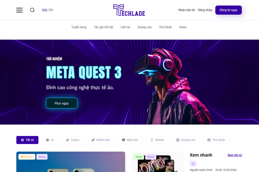 Techlade.vn - Website chuyên về tin tức công nghệ