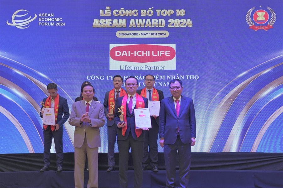 Dai-ichi Life Việt Nam nhận danh hiệu “Top 10 doanh nghiệp tiêu biểu ASEAN 2024”
