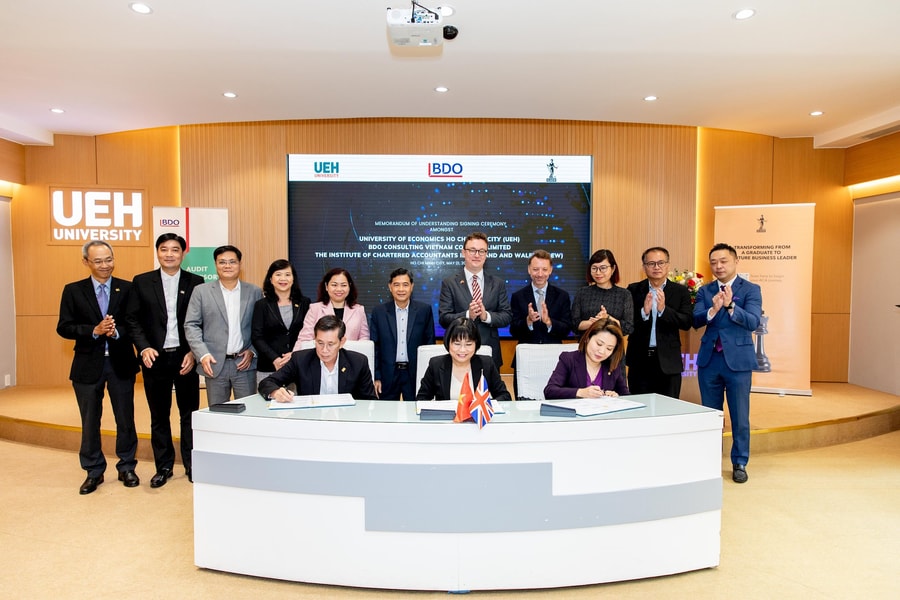 ICAEW, BDO và UEH hợp tác đào tạo kế toán, kiểm toán và tài chính chuẩn quốc tế