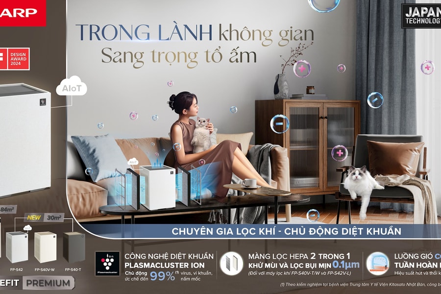 Sharp trình làng thế hệ máy lọc khí mới Sharp Purefit mini
