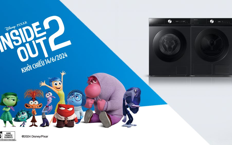 Máy giặt sấy Bespoke AI™ được truyền thông qua bộ phim “Inside Out 2”