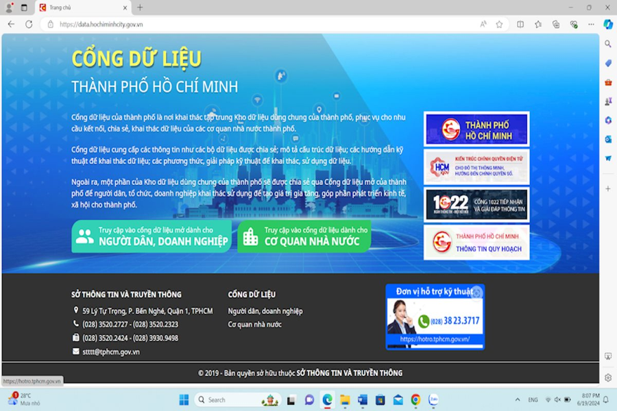 TP.HCM công bố danh mục dữ liệu mở