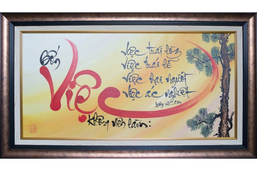 Tranh cách ngôn Lương Văn Can: Bốn việc không nên làm