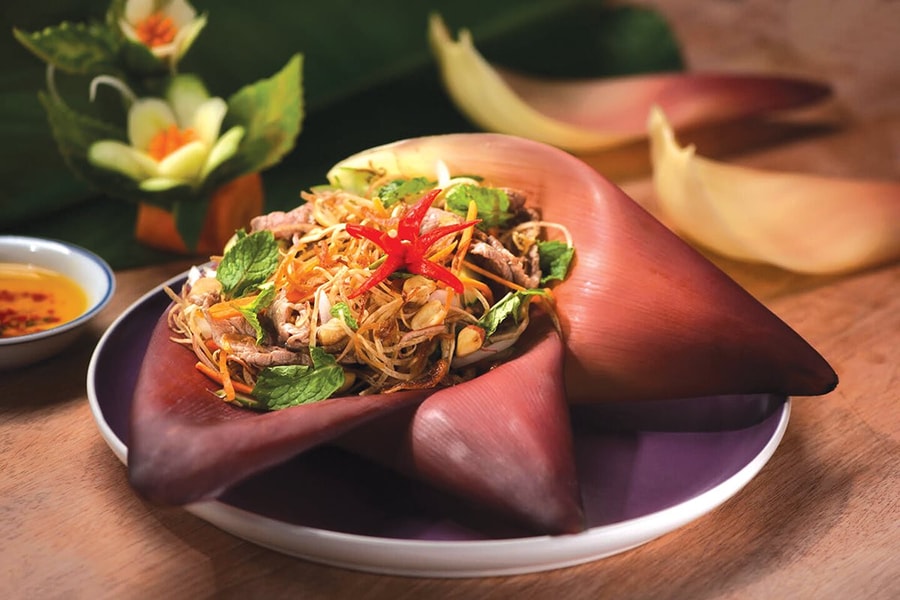 Gỏi bắp chuối, đồng bưng một thuở quê nhà