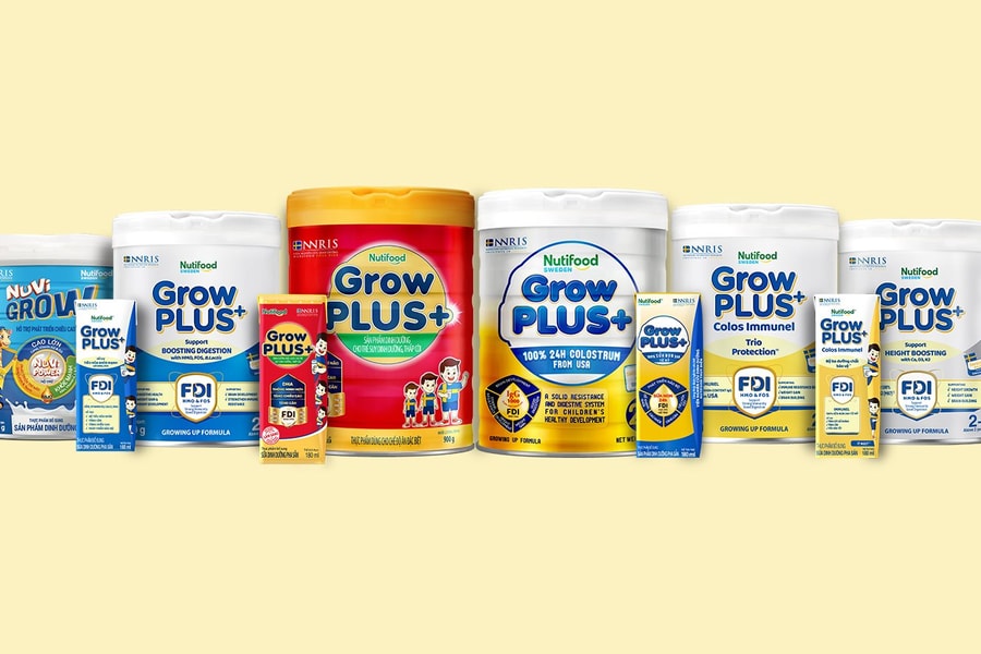 Nutifood đứng đầu doanh số sữa bột pha sẵn trẻ em tại Việt Nam