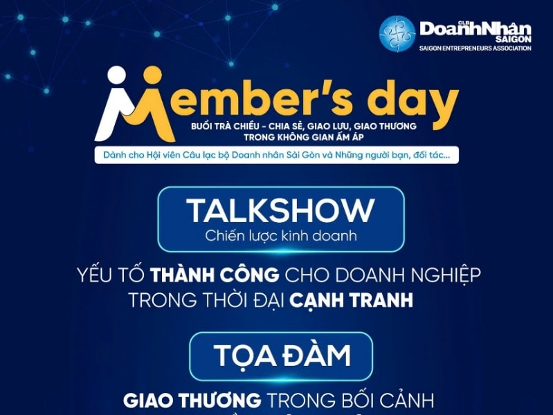 Câu lạc bộ Doanh nhân Sài Gòn sắp tổ chức Member’s day lần 3