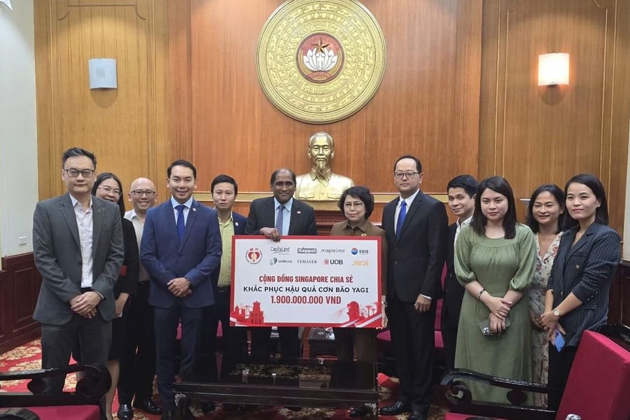 Doanh nghiệp Singapore đóng góp 1,9 tỷ đồng cho các hoạt động cứu trợ và phục hồi sau bão số 3
