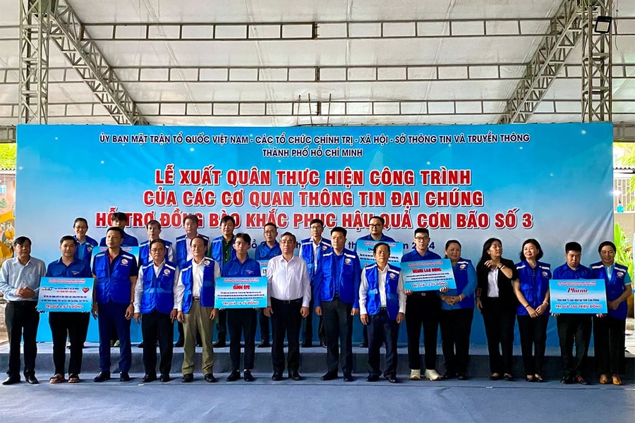 Các cơ quan thông tin đại chúng xuất quân hỗ trợ đồng bào khắc phục hậu quả bão số 3