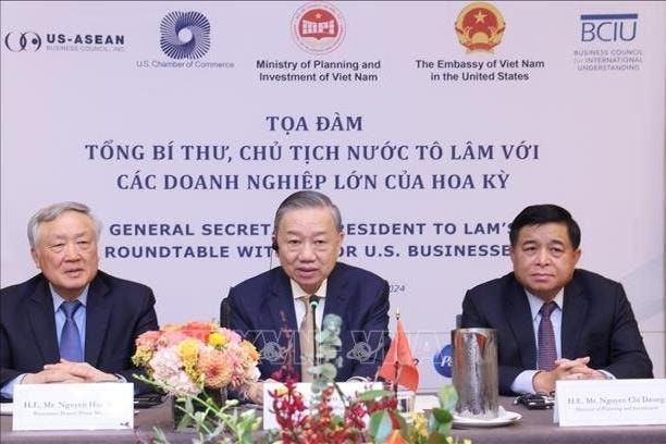 Tổng Bí thư, Chủ tịch nước Tô Lâm dự tọa đàm với các doanh nghiệp hàng đầu Mỹ