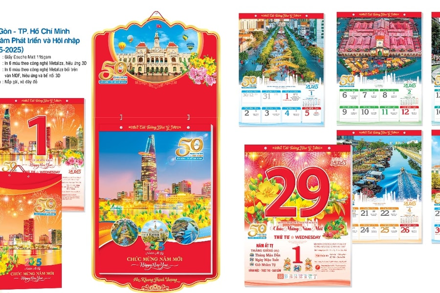 Hương Trang: Ghi dấu hành trình 50 năm phát triển Sài Gòn - TP.HCM qua bộ lịch 52 tuần