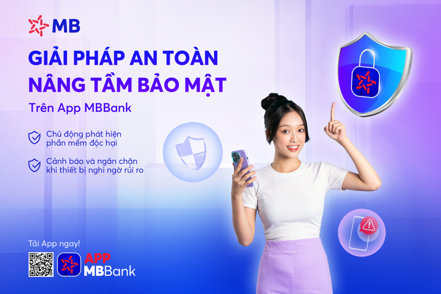 ‎MB bảo vệ tài khoản bằng bộ giải pháp nâng cấp liên tục