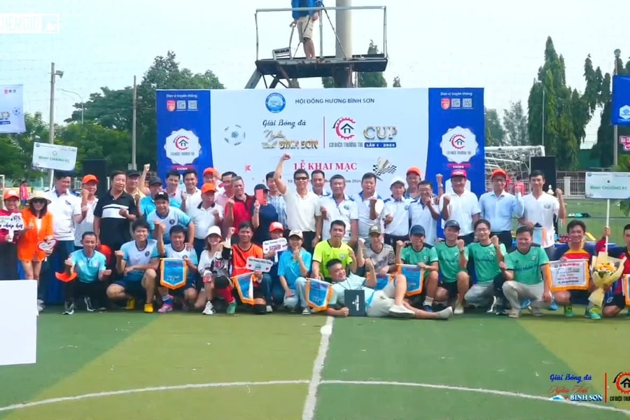 Khai mạc Giải bóng đá Nghĩa tình Bình Sơn lần I - Năm 2024 tại TP.HCM