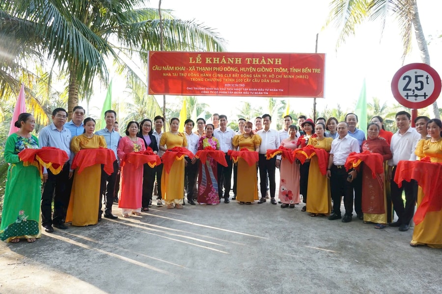 HREC khánh thành hai cây cầu dân sinh ở Bến Tre và Vĩnh Long