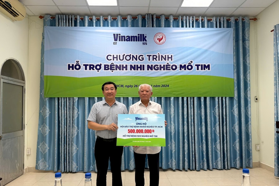 Vinamilk tiếp tục hỗ trợ kinh phi mổ tim cho trẻ em mắc bệnh tim bẩm sinh