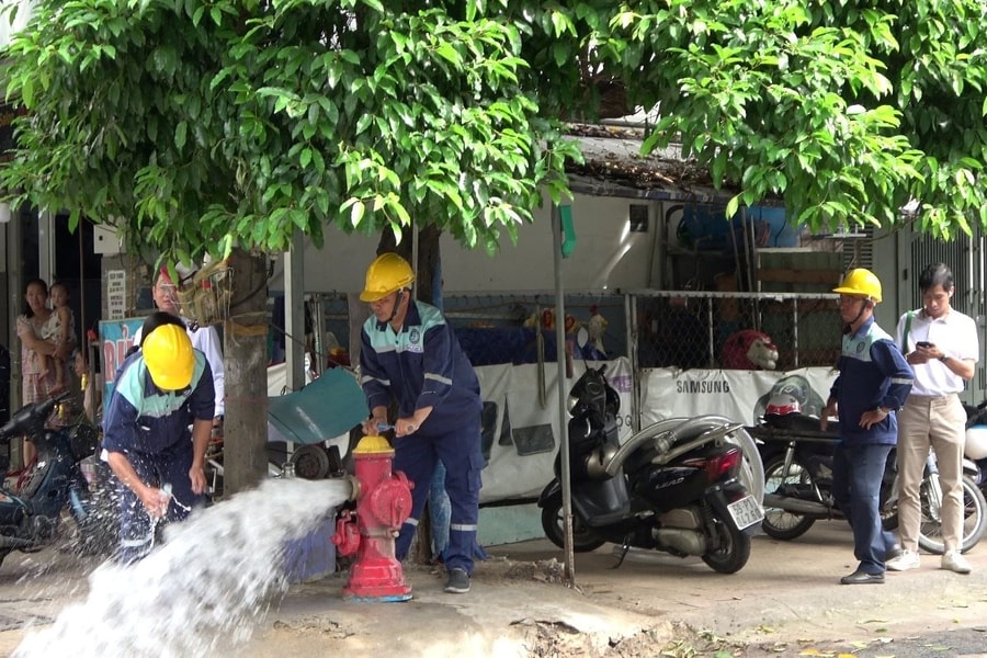 Công ty CP Cấp nước Tân Hòa diễn tập cấp nước an toàn