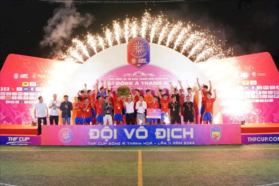 Giải bóng đá vô địch Thanh Hóa miền nam Cup Đông Á năm 2024: Hậu Lộc bảo vệ thành công ngôi vô địch