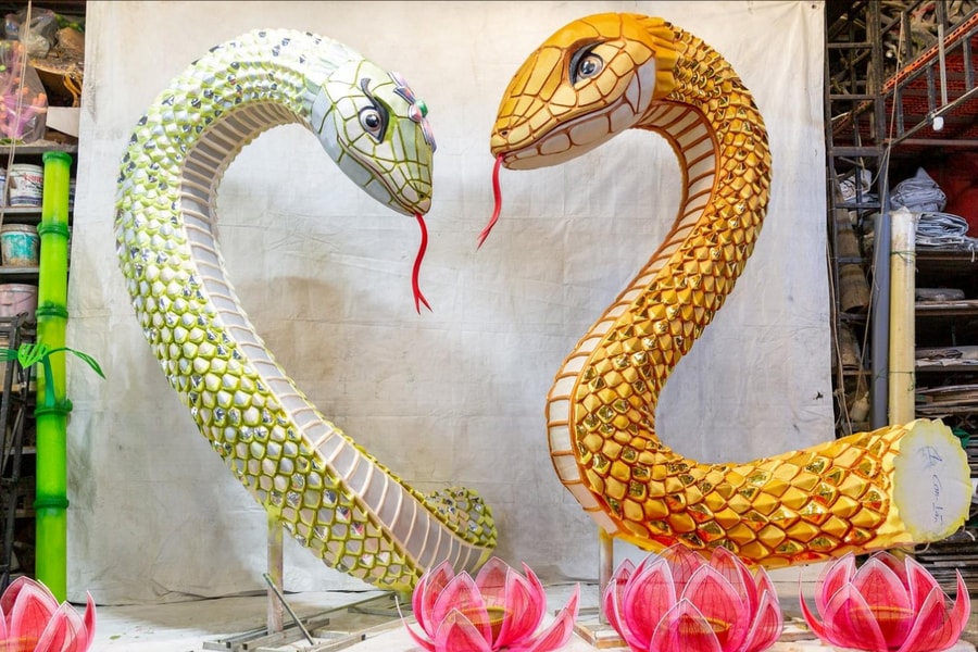 Xưởng chế tác linh vật Đường hoa Nguyễn Huệ đang gấp rút những công đoạn cuối cùng