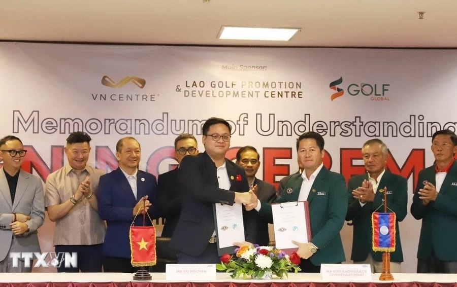 Hiệp hội Golf Việt Nam và Liên đoàn Golf quốc gia Lào ký kết Biên bản ghi nhớ hợp tác