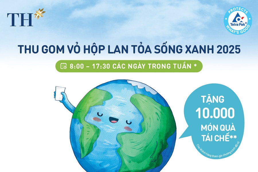 Cùng Tập đoàn TH lan tỏa "Thu gom vỏ hộp sữa, lan tỏa lối sống xanh 2025"