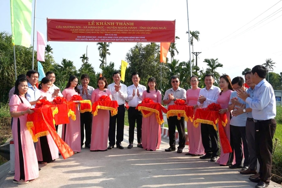 VREC và HREC khánh thành thêm một cây cầu dân sinh