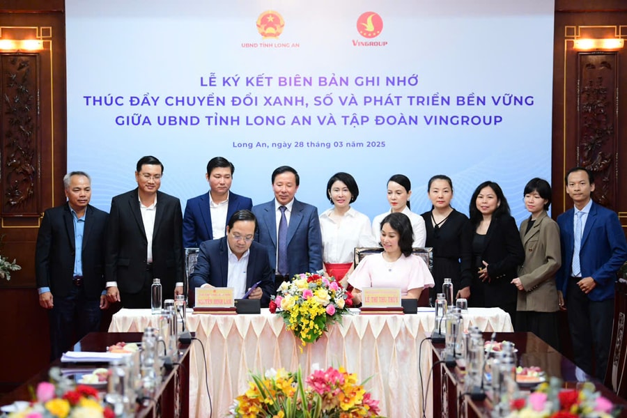 Long An và Vingroup hợp tác chuyển đổi xanh, chuyển đổi số và phát triển bền vững