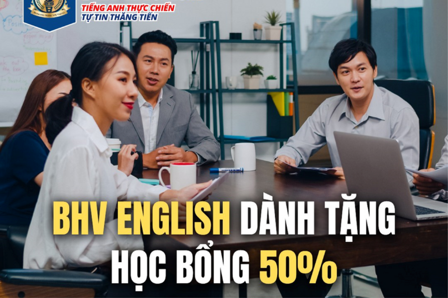 Học bổng tiếng Anh cho doanh nghiệp lên đến 50%