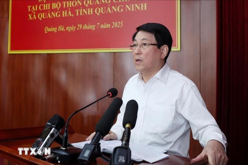 Chủ tịch nước Lương Cường: Phát huy vai trò chi bộ, xây dựng chính quyền hai cấp vững mạnh