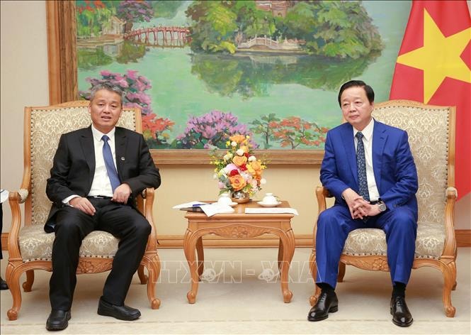 Phó thủ tướng Trần Hồng Hà tiếp Tổng giám đốc Tập đoàn Cục 6 Đường sắt Trung Quốc