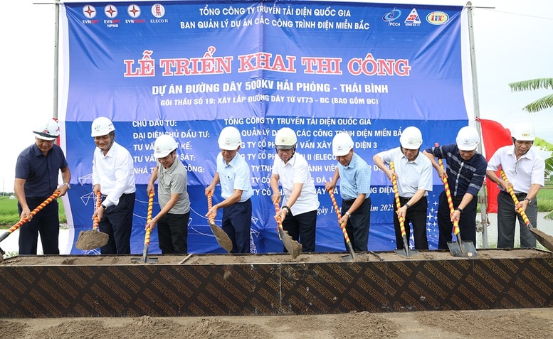 Khởi công dự án đường dây 500kV Hải Phòng - Thái Bình, bảo đảm an ninh năng lượng khu vực
