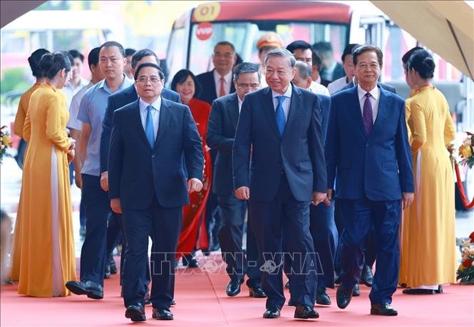 Tổng Bí thư và Thủ tướng dự Lễ khánh thành, khởi công các dự án, công trình chào mừng 80 năm Quốc khánh 2/9