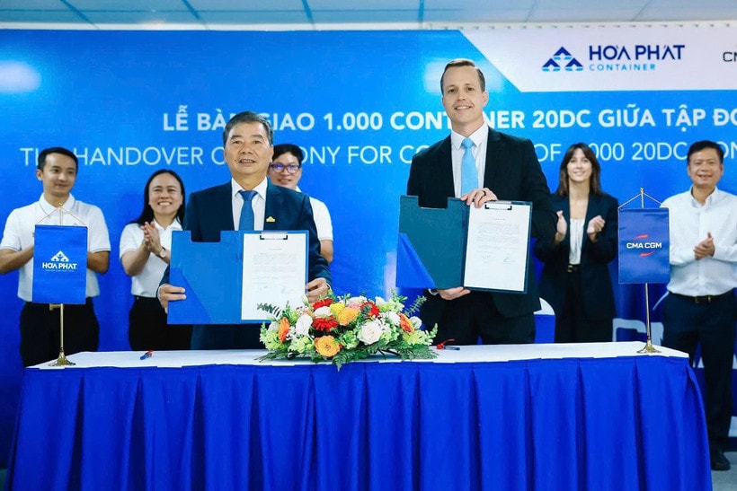 Hòa Phát bàn giao 1.000 container cho hãng tàu tốp 3 thế giới