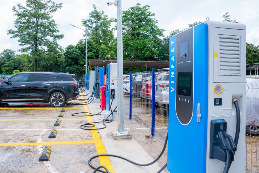 Mật độ trạm sạc V-Green tại Hà Nội tăng mạnh