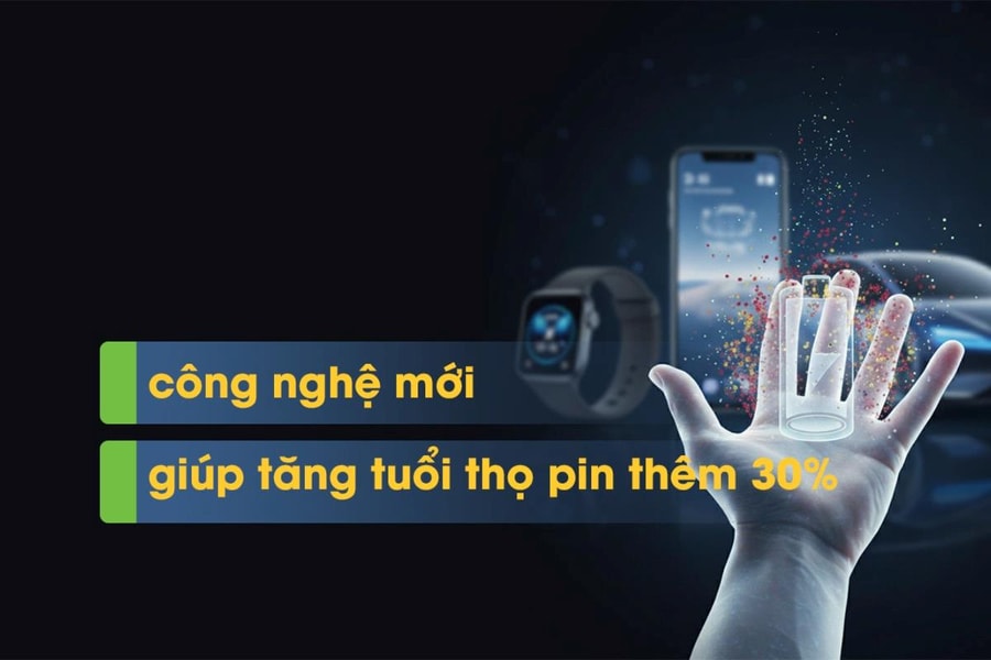 Công nghệ mới giúp tăng tuổi thọ pin thêm 30%