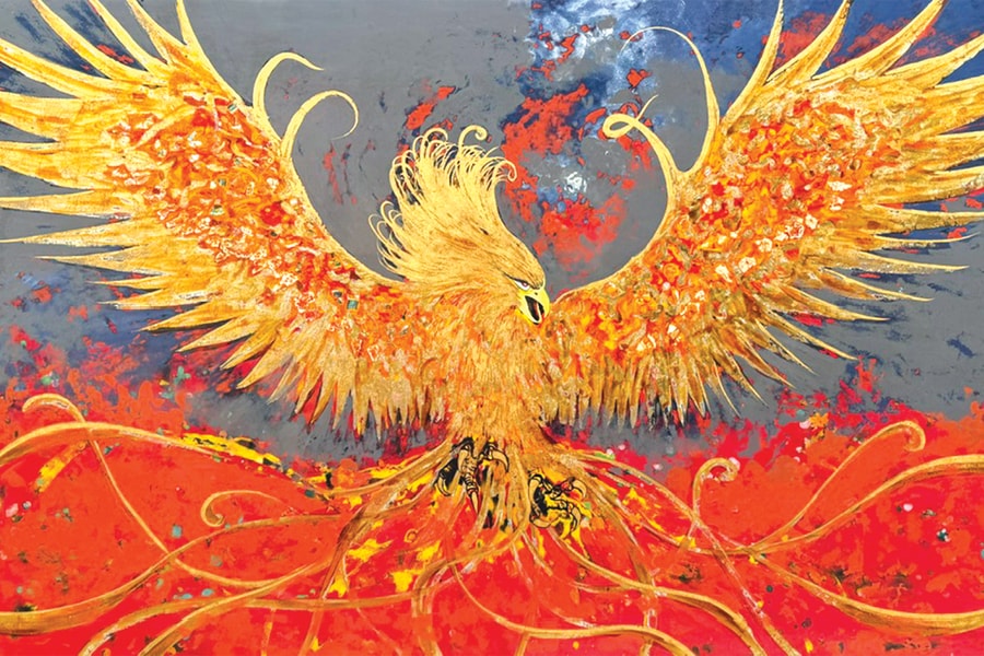 “Tái sinh”: Hành trình mới của họa sĩ Hùng Rô với tranh sơn mài