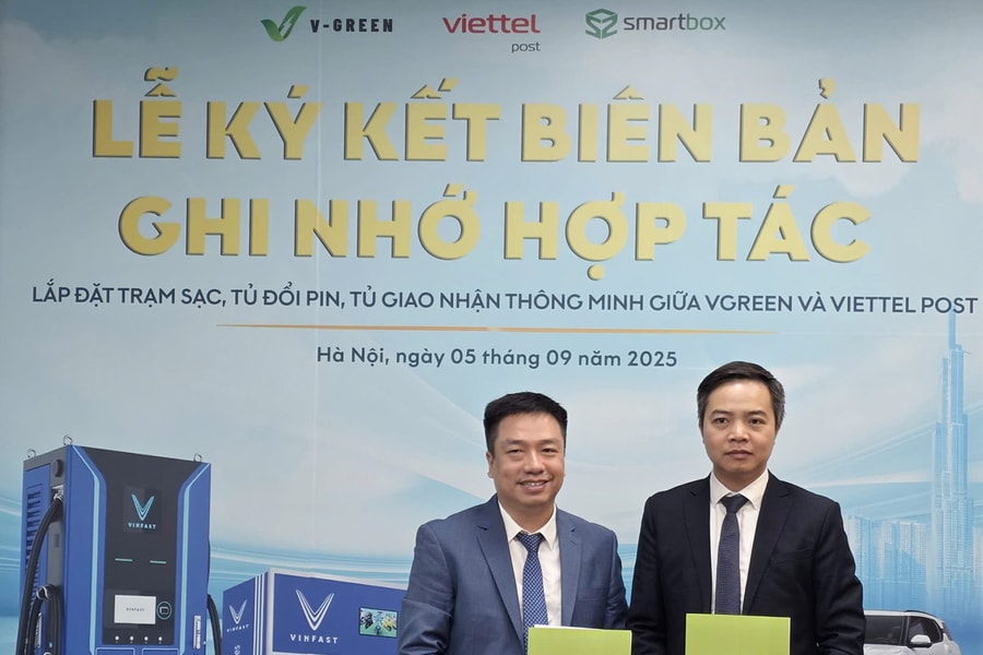 V-Green và Viettel Post cùng phát triển hạ tầng xe điện