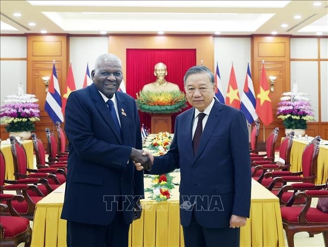 Tổng Bí thư Tô Lâm tiếp Chủ tịch Quốc hội Cuba Esteban Lazo Hernández