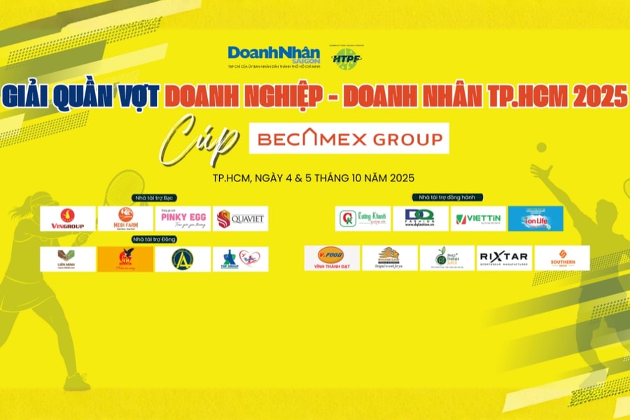 Giải Quần vợt Doanh nghiệp - Doanh nhân TP.HCM 2025 Cúp Becamex Group: Sân chơi kết nối cộng đồng doanh nhân