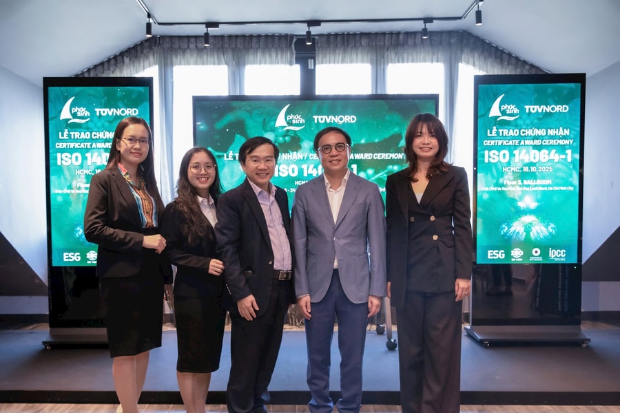 Phúc Sinh đạt chứng nhận quốc tế ISO 14064-1:2018