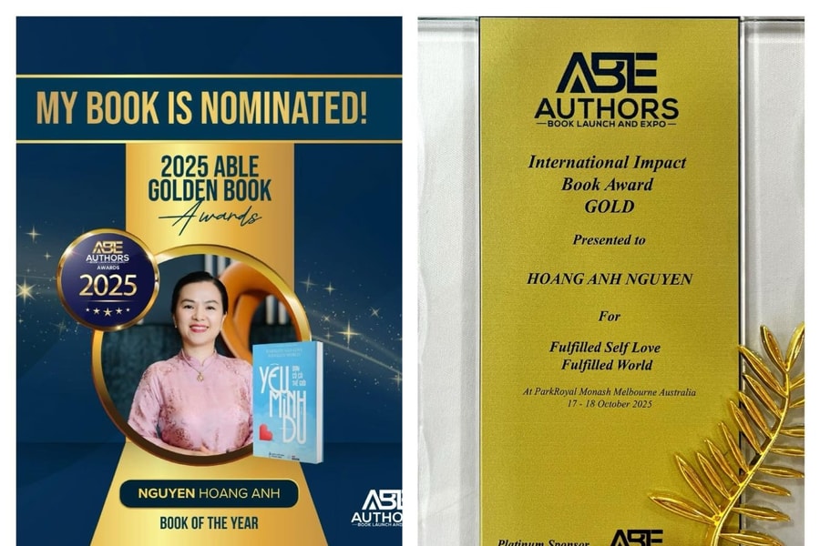 Tác giả Hannah Nguyễn Hoàng Anh được vinh danh tại Giải thưởng Sách Vàng Quốc tế ABLE 2025