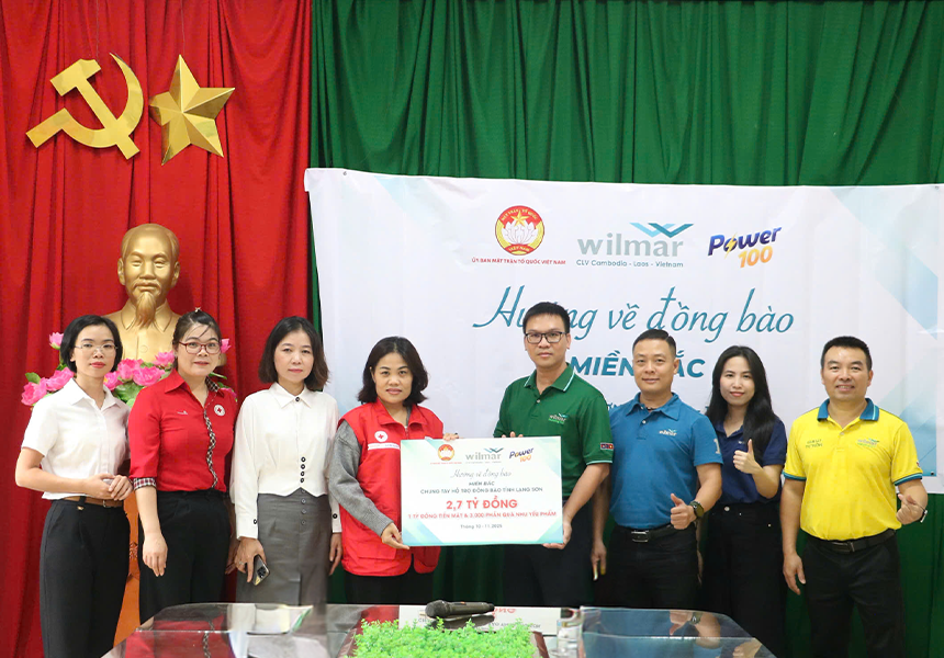 Tập đoàn Wilmar CLV trao tặng 15 tỷ đồng hỗ trợ người dân  khắc phục hậu quả sau bão lũ