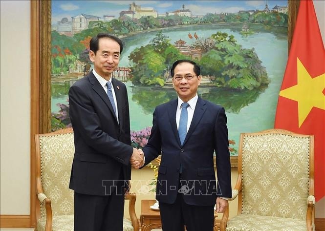 Phó Thủ tướng Bùi Thanh Sơn hội kiến Đại sứ Trung Quốc Hà Vĩ