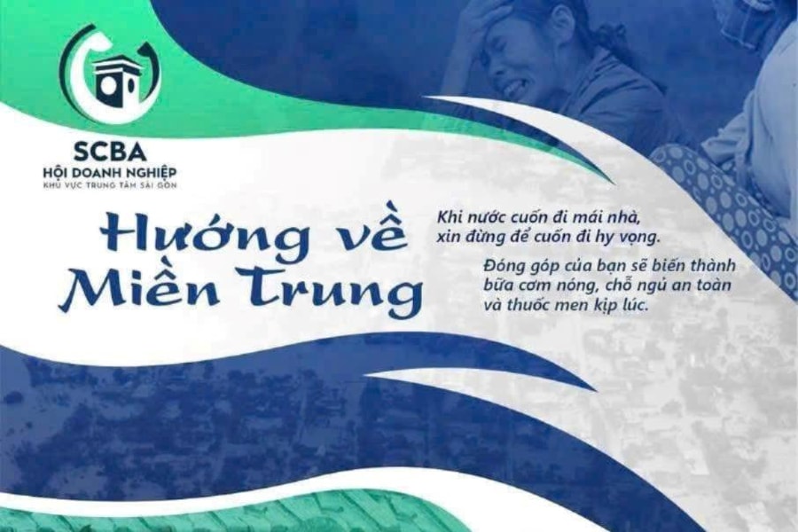 Hội Doanh nghiệp Khu vực Trung tâm Sài Gòn phát động chương trình “Hướng về miền Trung” hỗ trợ đồng bào vùng lũ