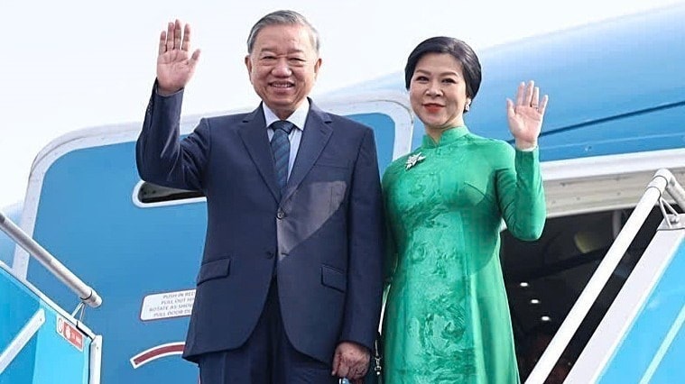 Tổng Bí thư Tô Lâm và Phu nhân lên đường thăm cấp Nhà nước tới Lào