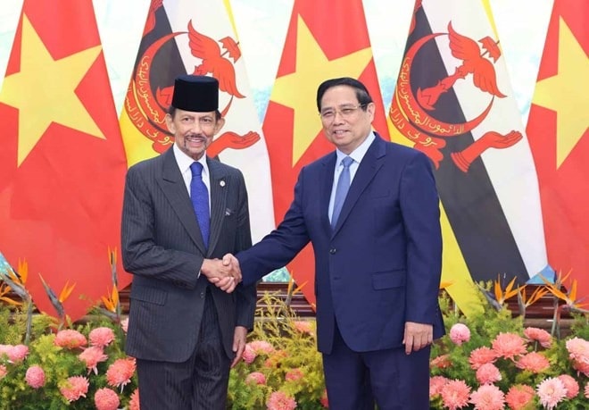 Thủ tướng Phạm Minh Chính đề nghị thúc đẩy hợp tác trọng tâm giữa Việt Nam và Brunei