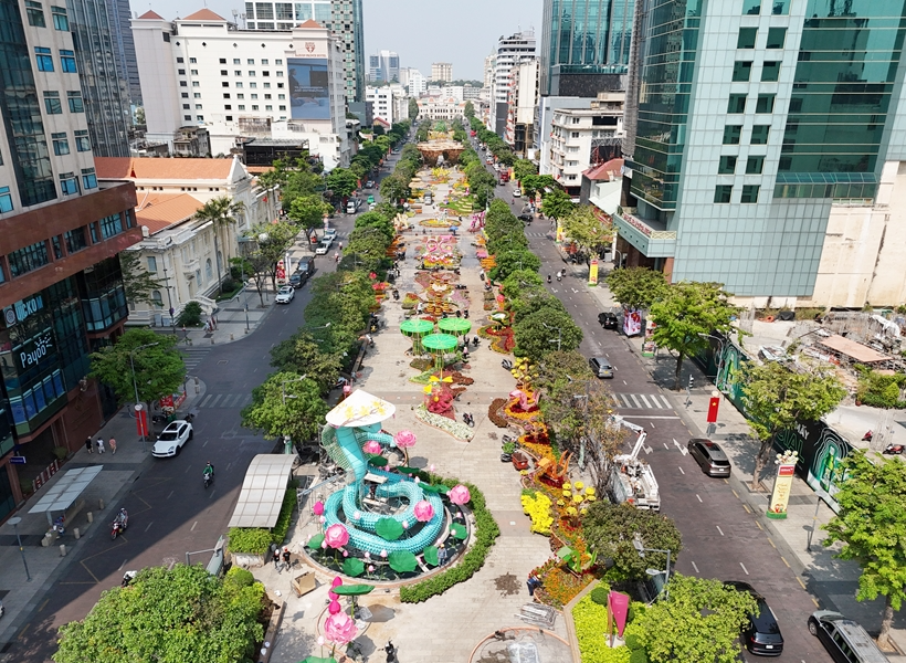 TP.HCM tổ chức Đường hoa Nguyễn Huệ Tết 2026 trong 8 ngày