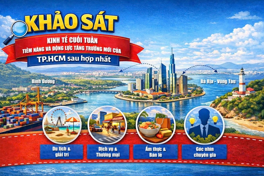 Mời bạn đọc tham gia khảo sát về chủ đề: "Kinh tế cuối tuần: Tiềm năng và động lực tăng trưởng mới của TP.HCM sau hợp nhất "