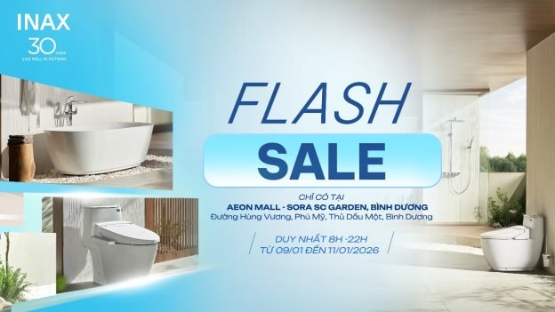 INAX kỷ niệm 30 năm tại Việt Nam với chương trình Flash Sale đặc biệt