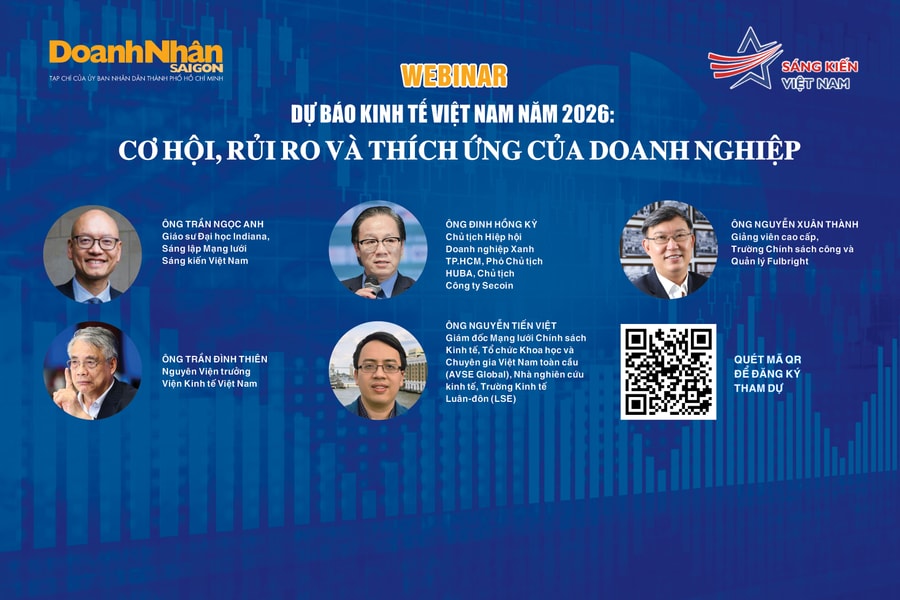 Mời tham dự webinar "Dự báo kinh tế Việt Nam năm 2026: Cơ hội, rủi ro và thích ứng của doanh nghiệp"