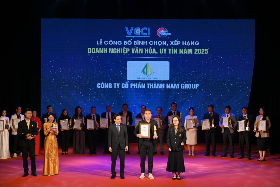 Thành Nam Group được vinh danh doanh nghiệp văn hóa, uy tín năm 2025