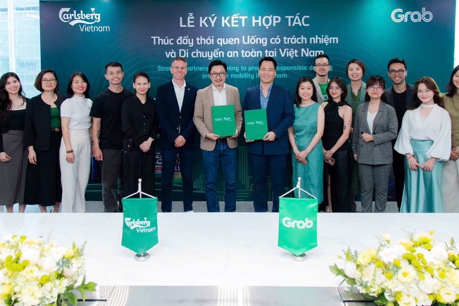 Carlsberg và Grab hợp tác thúc đẩy thói quen uống có trách nhiệm và di chuyển an toàn tại Việt Nam